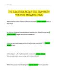 THE ELECTRICAL NCCER TEST EXAM WITH  VERIFIED ANSWERS &lpar;2026&rpar;