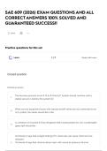 SAE 609 &lpar;2026&rpar; EXAM QUESTIONS AND ALL CORRECT ANSWERS 100&percnt; SOLVED AND GUARANTEED SUCCESS&excl;&excl;