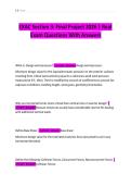 EXAC Section 3&colon; Final Project 2026 &vert; Real  Exam Questions With Answers 