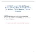COMLEX Level 3 2026-2027&colon; 130 Qs & Answers