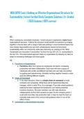 WGU D078 Task 1&colon; Building an Effective Organizational Structure for Sustainability &vert; Actual Verified Study Complete Solutions &vert; A&plus; Graded &vert; 2026 Updates &vert; 100&percnt; correct