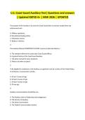 U&period;S&period; Coast Guard Auxiliary Test&vert; Questions and answers &vert; Updated RATED A&plus; &vert; NEW 2026 &vert; UPDATED 