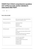 CESSWI Part 2 EXAM comprehensive questions and verified accurate solution &lpar;detailed & elaborated&rpar; 2026 TEST&excl;&excl;