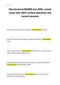 The electrical NCCER test 2026 &vert; actual  exam with 100&percnt; verified questions and  correct answers