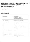 MCLETC Quiz 2 Review EXAM QUESTIONS AND VERIFIED ANSWERS 2026&lpar;GRADED A&plus;&rpar; DETAILED ANSWERS&excl;&excl;