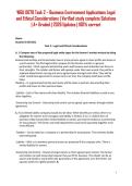 WGU D078 Task 2 &ndash; Business Environment Applications Legal and Ethical Considerations &vert; Verified study complete Solutions &vert; A&plus; Graded &vert; 2026 Updates &vert; 100&percnt; correct