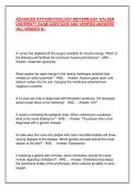 ADVANCED PATHOPHYSIOLOGY MIDTERM 6501 WALDEN  UNIVERSITY EXAM QUESTIONS AND VERIFIED ANSWERS  &vert;ALL GRADED A&plus; 
