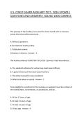 U&period;S&period; COAST GUARD AUXILIARY TEST - 2026 UPDATE &vert; QUESTIONS AND ANSWERS &vert; SOLVED 100&percnt; CORRECT&period;