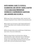 BATES NURSING GUIDE TO PHYSICAL  EXAMINATION AND HISTORY TAKING CHAPTER  1 TO 24 2026 EXAM PREPARATION  WORKBOOK COMPREHENSIVE QUESTIONS  AND ANSWERS HIGH SCORE A&plus;