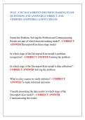 WGU - C207 DATA DRIVEN DECISION MAKING EXAM  QUESTIONS AND ANSWERS &lpar;CORRECT AND  VERIFIED ANSWERS&rpar; LATEST UPDATE 