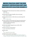 BBK99E1 PRACTICAL SHEET THE OPEN UNIVERSITY CERTIFICATION SCRIPT 2026 QUESTIONS WITH SOLUTIONS GRADED A