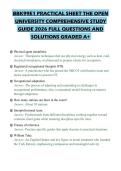 BBK99E1 PRACTICAL SHEET THE OPEN UNIVERSITY COMPREHENSIVE STUDY GUIDE 2026 FULL QUESTIONS AND SOLUTIONS GRADED A&plus;