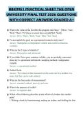 BBK99E1 PRACTICAL SHEET THE OPEN UNIVERSITY FINAL TEST 2026 QUESTIONS WITH CORRECT ANSWERS GRADED A&plus;