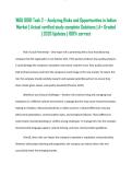 WGU D081 Task 2 &ndash; Analyzing Risks and Opportunities in Indian Market &vert; Actual verified study complete Solutions &vert; A&plus; Graded &vert; 2026 Updates &vert; 100&percnt; correct
