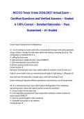 NCCCO Tower Crane 2026&sol;2027 Actual Exam &ndash; Certified Questions and Verified Answers &ndash; Graded A 100&percnt; Correct &ndash; Detailed Rationales &ndash; Pass Guaranteed &ndash; A&plus; Graded