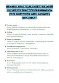 BBK99E1 PRACTICAL SHEET THE OPEN UNIVERSITY PRACTICE EXAMINATION 2026 QUESTIONS WITH ANSWERS GRADED A&plus;