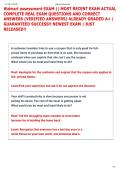 Walmart assessment EXAM &vert;&vert; MOST RECENT EXAM ACTUAL  COMPLETE REAL EXAM QUESTIONS AND CORRECT  ANSWERS &lpar;VERIFIED ANSWERS&rpar; ALREADY GRADED A&plus; &vert;  GUARANTEED SUCCESS&excl;&excl; NEWEST EXAM &vert; JUST  RELEASED&excl;&excl;  
