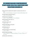 BC OWNER BUILDER COMPREHENSIVE STUDY GUIDE 2026 FULL QUESTIONS AND SOLUTIONS GRADED A&plus;