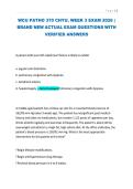 WCU PATHO 370 CHYU&period; WEEK 3 EXAM 2026 &vert;  BRAND NEW ACTUAL EXAM QUESTIONS WITH  VERIFIED ANSWERS 