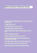 Medical Assistant Certification Review