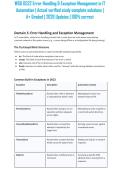 WGU D522 Error Handling & Exception Management in IT Automation &vert; Actual verified study complete solutions &vert; A&plus; Graded &vert; 2026 Updates &vert; 100&percnt; correct