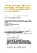 MASTER BANK  200 ENDOCRINE DISORDERS EXAM QUESTIONS AND  RATIONALES BRUNNER CH  52  2026 UPDATED