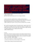 ADVANCED PATHOPHYSIOLOGY MODULE 1 - QUIZ 1LATEST 2026&sol;2027 ACTUAL EXAM QUESTIONS WITH CORRECT ANSWERS 100&percnt; VERIFIED GRADED A&plus;