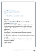 Test Bank for Nursing Health Assessment&colon; A Clinical Judgment Approach 4th Edition &ndash; Questions & Answers with Rationales 2024&ndash;2026