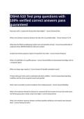  OSHA 510 Test prep questions with 100&percnt; verified correct answers pass guaranteed