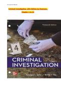 Criminal Investigation&comma; 13th Edition &ndash; COMPLETE TEST BANK &lpar;Swanson&comma; Chamelin&comma; Territo&comma; Taylor&rpar; 2026&sol;2027