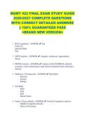 MGMT 422 FINAL EXAM STUDY GUIDE  2026&sol;2027 COMPLETE QUESTIONS  WITH CORRECT DETAILED ANSWERS  &vert;&vert; 100&percnt; GUARANTEED PASS  <BRAND NEW VERSION>