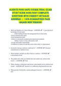 Always Food Safe Course FINAL EXAM  STUDY GUIDE 2026&sol;2027 COMPLETE  QUESTIONS WITH CORRECT DETAILED  ANSWERS &vert;&vert; 100&percnt; GUARANTEED PASS  <BRAND NEW VERSION> 
