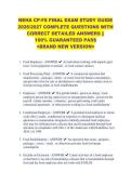 NEHA CP-FS FINAL EXAM STUDY GUIDE  2026&sol;2027 COMPLETE QUESTIONS WITH  CORRECT DETAILED ANSWERS &vert;&vert;  100&percnt; GUARANTEED PASS  <BRAND NEW VERSION>