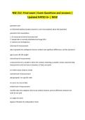 NSE 212&colon; Final exam&vert; Exam Questions and answers &vert; Updated RATED A&plus; &vert; NEW
