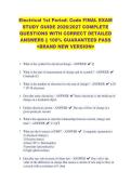 Electrical 1st Period- Code FINAL EXAM  STUDY GUIDE 2026&sol;2027 COMPLETE  QUESTIONS WITH CORRECT DETAILED  ANSWERS &vert;&vert; 100&percnt; GUARANTEED PASS  <BRAND NEW VERSION>