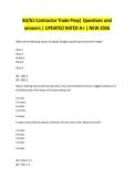 B3&sol;61 Contractor Trade Prep&vert; Questions and answers &vert; UPDATED RATED A&plus; &vert; NEW 2026