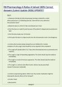RN Pharmacology A Relias Exam Questions and answers with verified Answers &lpar;Latest Update 2026&rpar; UPDATE&excl;&excl;