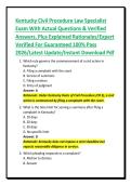 Kentucky Civil Procedure Law Specialist Exam With Actual Questions & Verified Answers&comma; Plus Explained Rationales&sol;Expert Verified For Guaranteed 100&percnt; Pass 2026&sol;Latest Update&sol;Instant Download Pdf