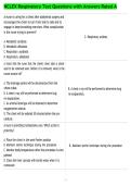 NCLEX Respiratory Test Questions with Answers Rated A