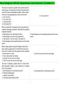 Neurological NCLEX Questions and Answers Graded A&plus;