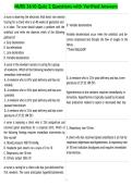 NURS 3610 Quiz 2 Questions with Verified Answers