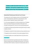 FLORIDA CLAIMS ADJUSTER EXAM 6-20 ALL LINES 2026&sol;2027 &vert; 332 Questions Updated Review &vert; All Lines Adjuster License Prep &vert; Pass Guaranteed - A&plus; Graded