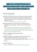BIOD 331 PATHOPHYSIOLOGY 4 CERTIFICATION SCRIPT 2026 QUESTIONS WITH SOLUTIONS GRADED A&plus;