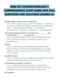 BIOD 331 PATHOPHYSIOLOGY 4 COMPREHENSIVE STUDY GUIDE 2026 FULL QUESTIONS AND SOLUTIONS GRADED A&plus;
