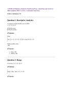 COMM 214 Business Analytics Final Exam Prep &ndash; Questions and Answers &vert; 2026 Updated &vert; 100&percnt; Correct - Concordia University&period;