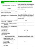 Child Development and Guidance Test Questions with Verified Answers Rated A