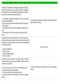 Pharmacology NCLEX Test Questions with Verified Answers Rated A