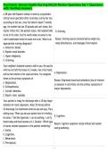 Psychiatric Mental Health Nursing NCLEX Review Questions Set 1 Questions with Verified Answers