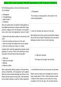 Basic Care and Comfort NCLEX Questions with Answers Rated A