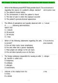 EMT Chapter 21 Allergy and Anaphylaxis Test Questions with Answers Graded A